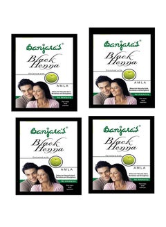 4-Piece Henna Hair Powder With Amla Black 50grams