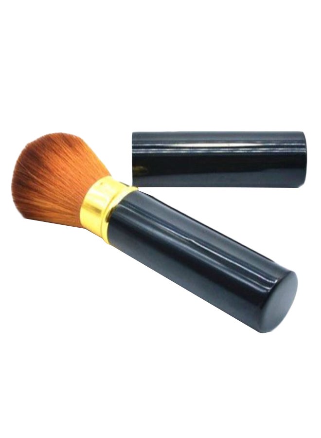 Retractable Face Makeup Brush Brown/Gold/Black - Image 1