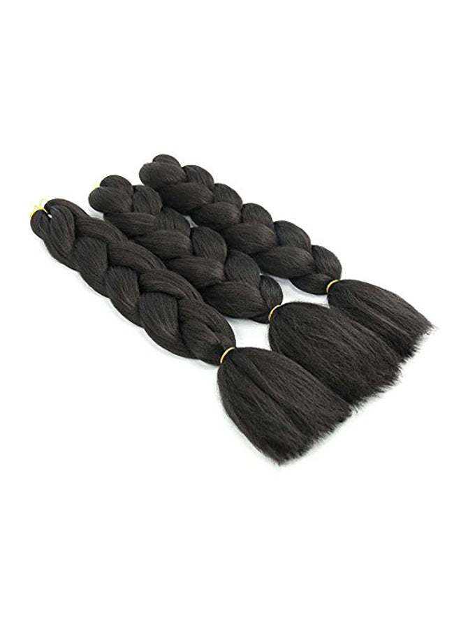Sharopul 3-Piece Original Jumbo Braids Hair Extension Black 24inch - Image 2