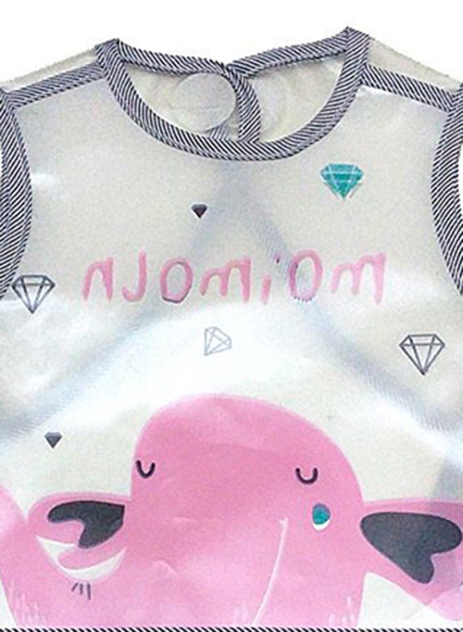 Generic Elephant Printed Waterproof Crumb Catcher Pocket Bib With Adjustable Neckband  - Image 2