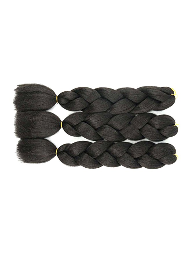 Sharopul 3-Piece Original Jumbo Braids Hair Extension Black 24inch - Image 1