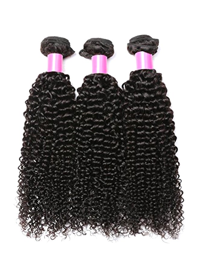إيمول مجموعة وصلات شعر كيرلي برازيلي مكونة من 3 قطع أسود 8,10,12بوصة - Image 1