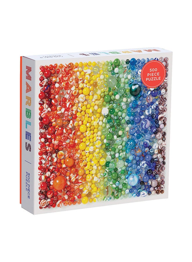 Galison 500-Piece Rainbow Marbles Puzzle Set  - Image 1