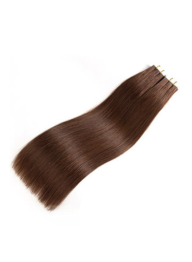 YILITE 20-Piece Straight Hair Extensions Medium Brown - Image 1