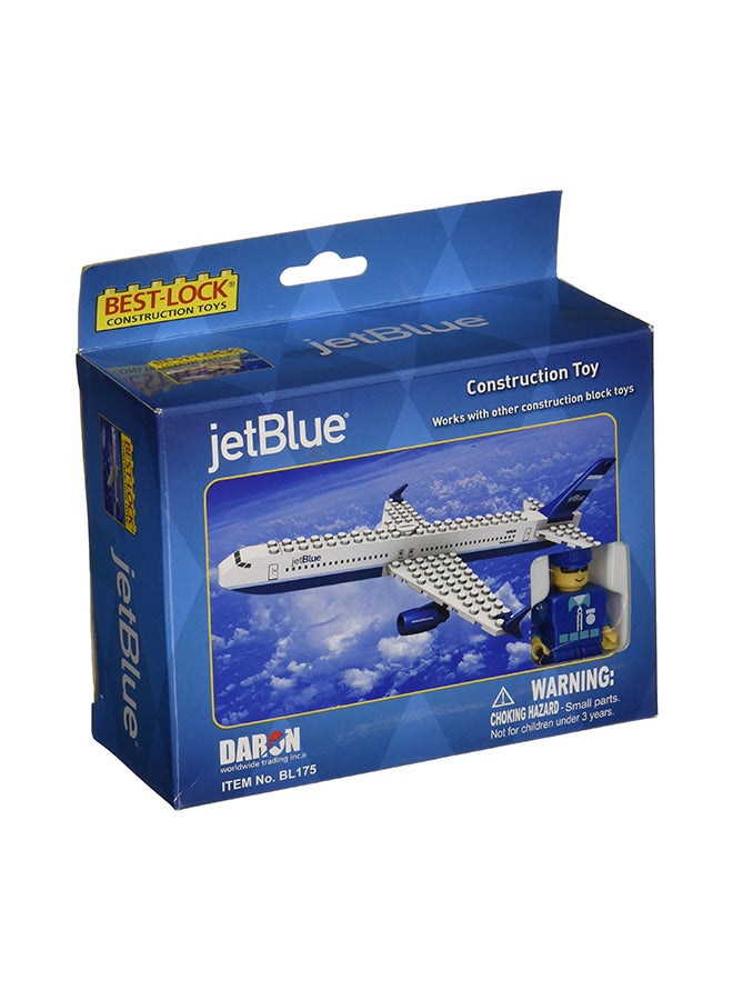 Daron Jet Blue Construction Toy 9.5x8x4inch - Image 1