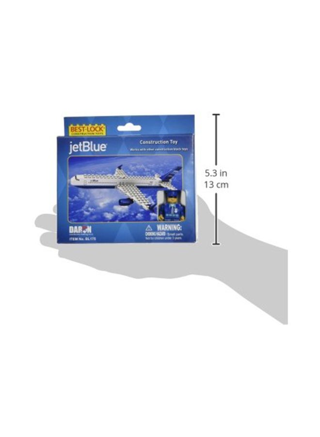 Daron Jet Blue Construction Toy 9.5x8x4inch - Image 3