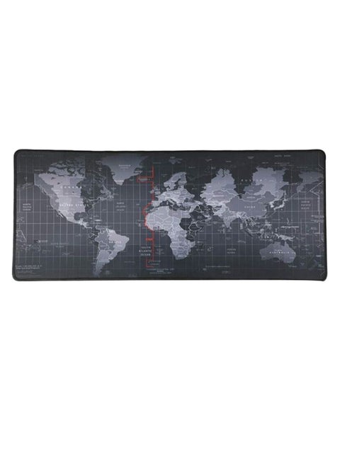 World Map Gaming Keyboard Mouse Pad Grey/Black/Red