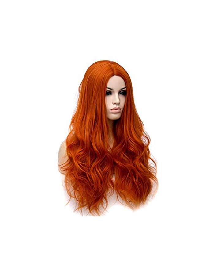 Costume Long Curly Hair Wigs Orange 27inch - v1579692699/N33897479A_3