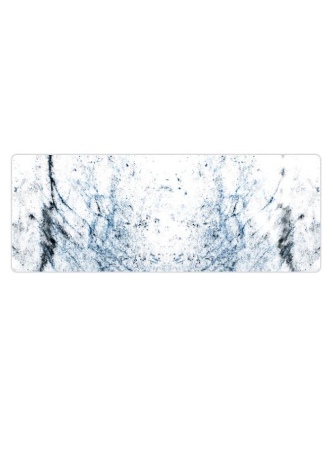 Marble Pattern Non-Slip Keyboard Mouse Pad Blue/White - Image 1