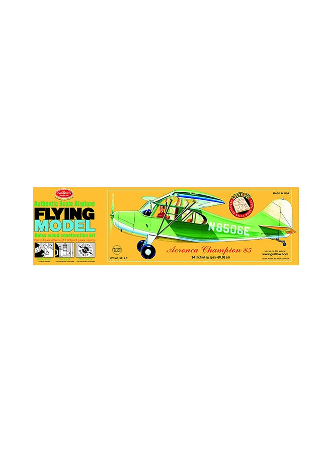 Guillow Aeronca Champion Balsa Airplane Model Kit 43.2 x 4.8 x 12.7cm - Image 1
