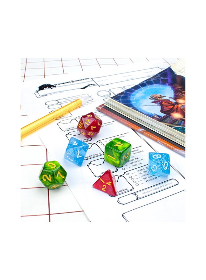 Wiz Dice - 7-Piece Polyhedral Dice Set 4.8x4.7x1.2inch - Image 1