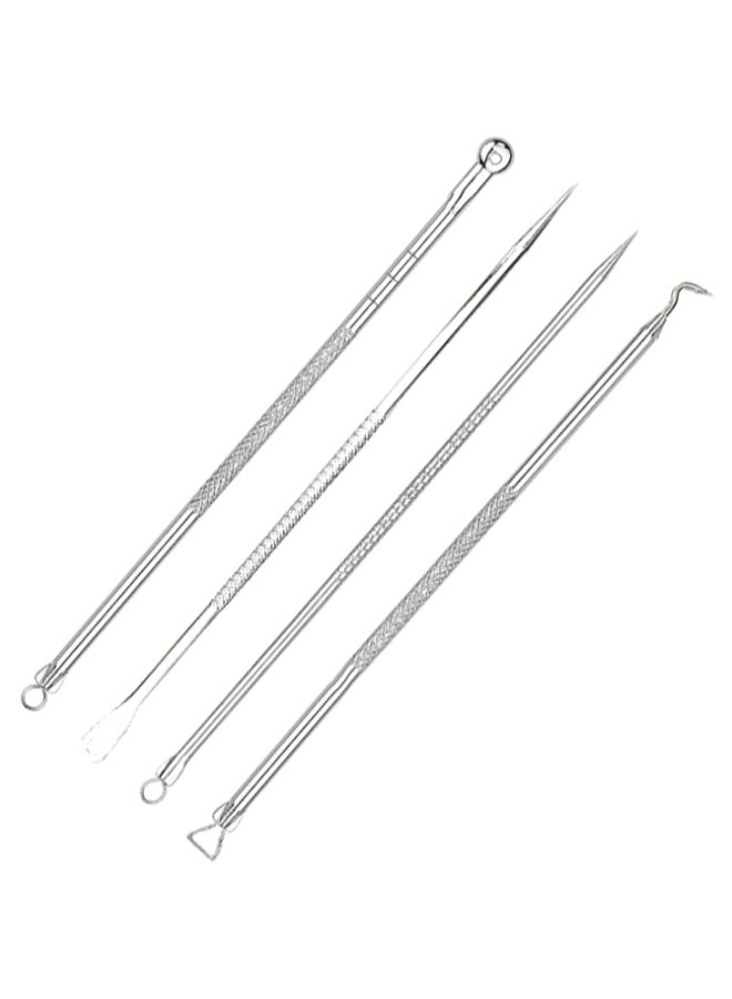 Generic 4-Piece Blackhead Remover Tool Set Silver  - Image 1