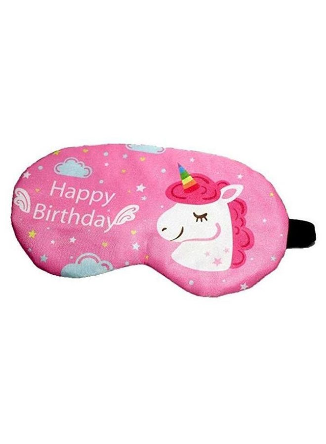 Happy Birthday Unicorn Sleeping Eye Mask Multicolour  - Image 1