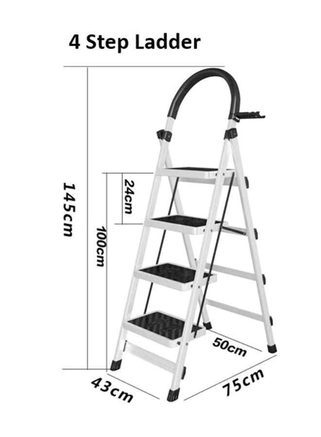 BITA 4 Step Heavy Duty Ladder White/Black - Image 3