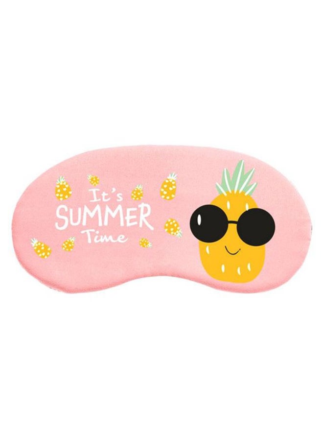 Pineapple It's Summer Time Print Sleeping Eye Mask Multicolour