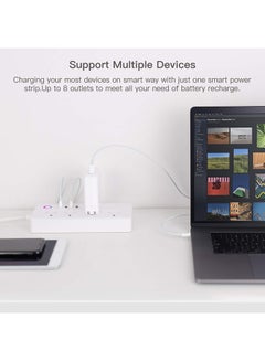 Generic 4-Way Smart Wifi Plug Socket Extension Strip White  - Image 3