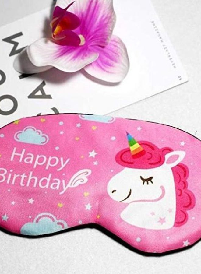 Happy Birthday Unicorn Sleeping Eye Mask Multicolour  - Image 2