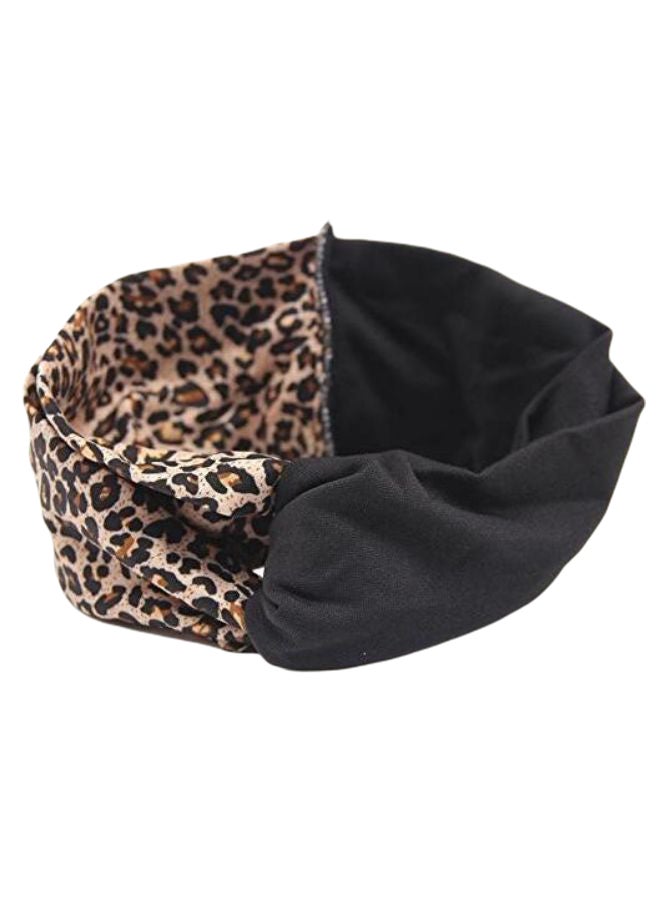 Leopard Printed Criss-Cross Head Band Multicolour 19.5 x 3.8inch - Image 1