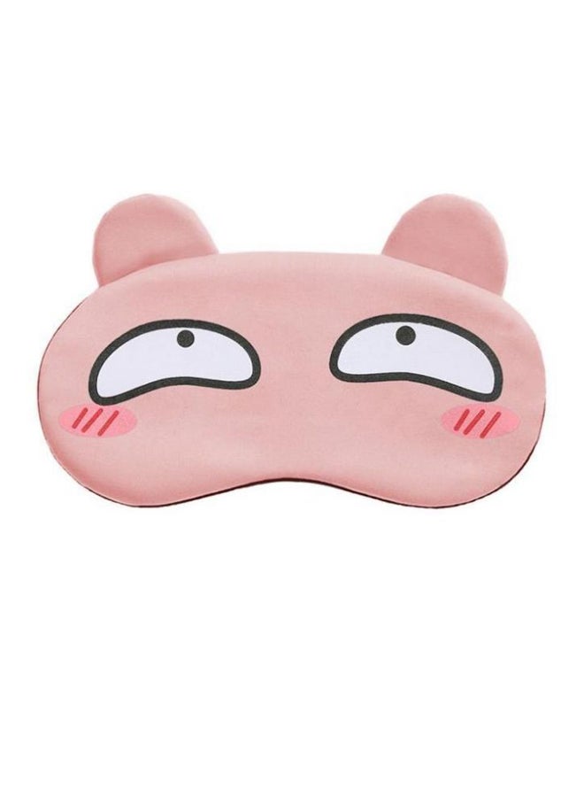 قناع العين للنوم بتصميم كرتوني مضحك وردي / أسود/ أبيض