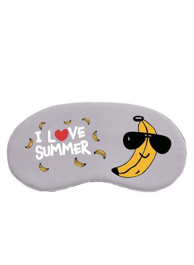 قناع عين للنوم بطبعة جملة I Love Summer متعدد الألوان  - Image 1