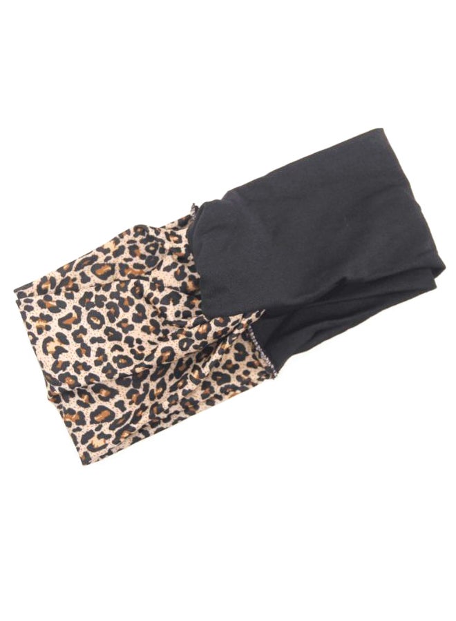 Leopard Printed Criss-Cross Head Band Multicolour 19.5 x 3.8inch - Image 2