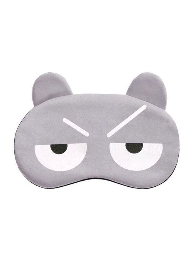 Angry Funny Cartoon Sleeping Eye Mask Grey/White/Black