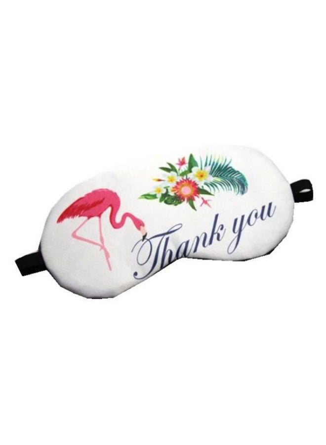 قناع عيون للنوم بطبعة طائر الفلامنجو وعبارة "Thank You" متعدد الألوان - Image 1