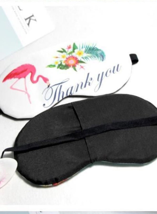 قناع عيون للنوم بطبعة طائر الفلامنجو وعبارة "Thank You" متعدد الألوان - Image 2