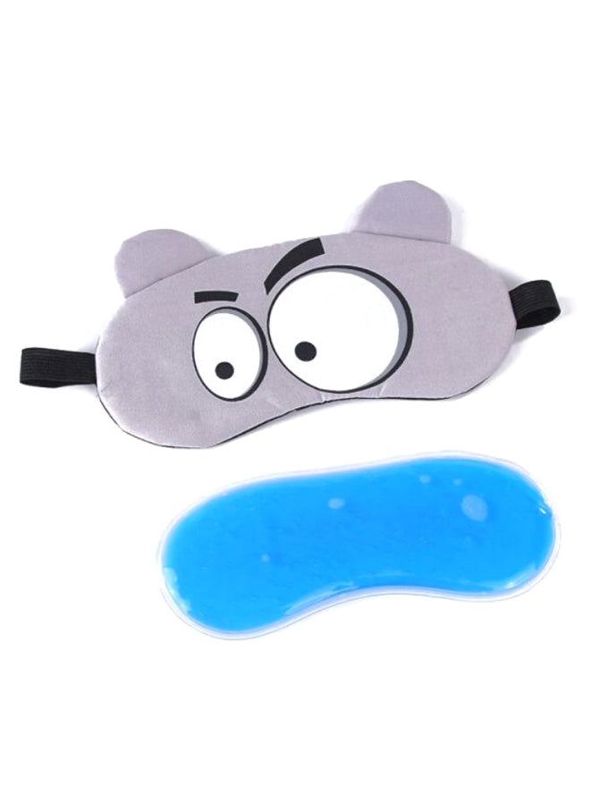 Animal Cartoon Sleeping Eye Mask Grey/White/Blue - Image 1