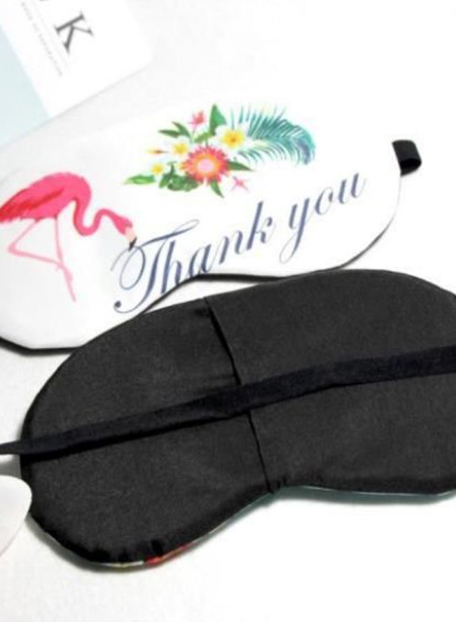 قناع العين للنوم بطبعة فلامنجو وعبارة "Thank You" متعدد الألوان  - Image 2
