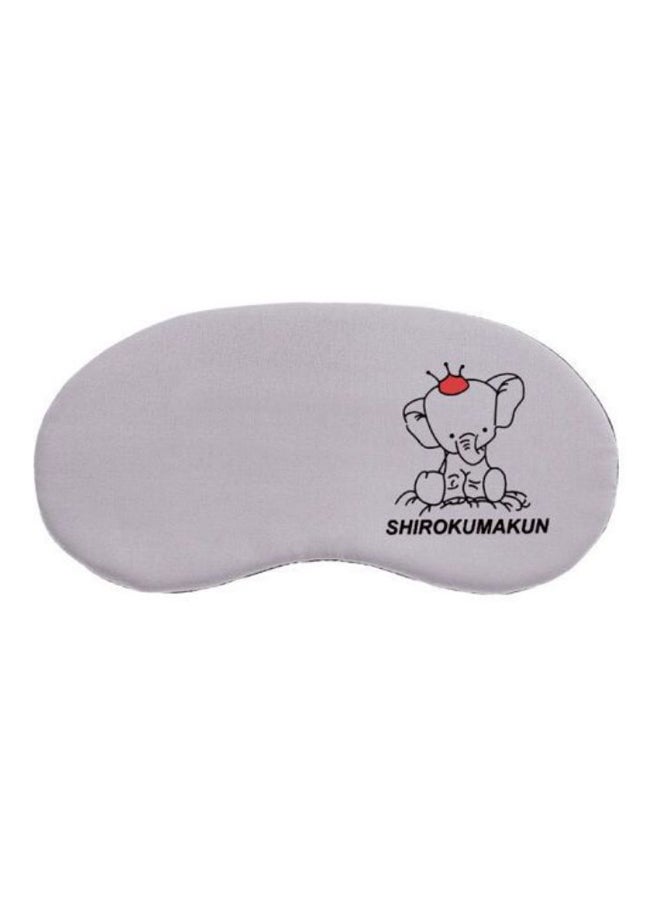 Elephant Shirokumakun Print Sleeping Eye Mask Grey/Black/Red  - Image 1