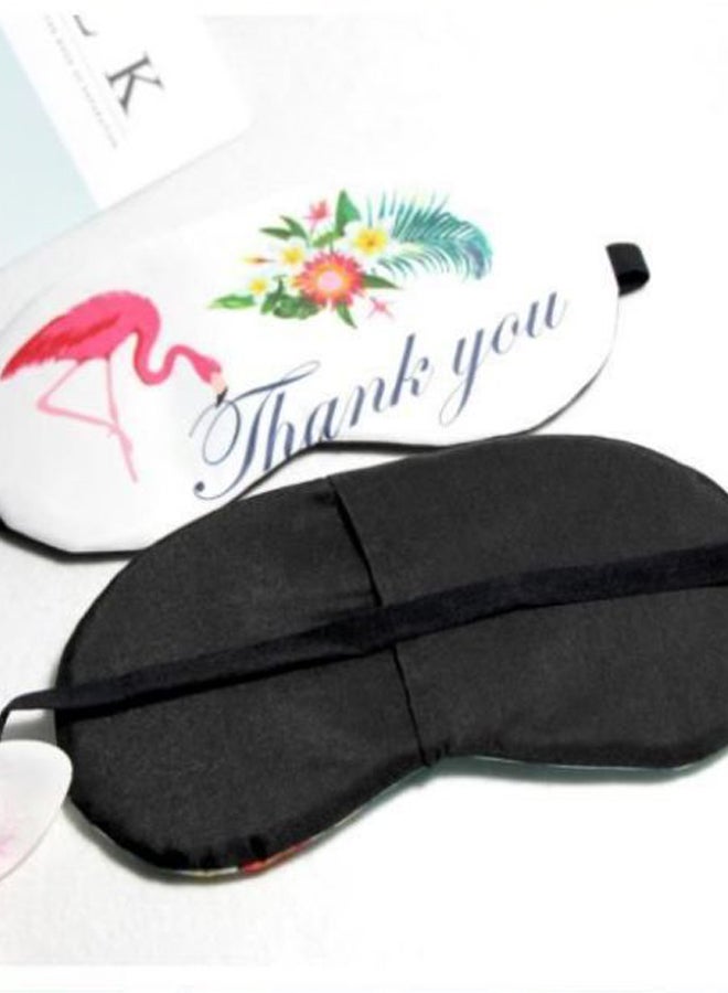 Flamingo Thank You Print Sleeping Eye Mask Multicolour  - Image 2