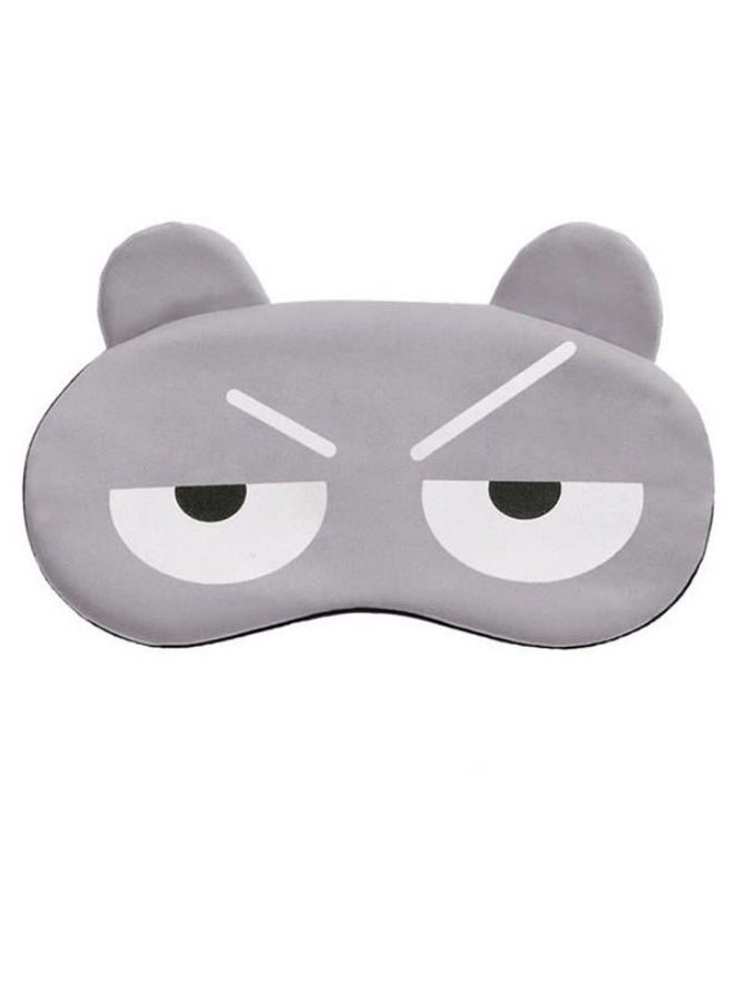 Angry Funny Cartoon Sleeping Eye Mask Grey/Black/White