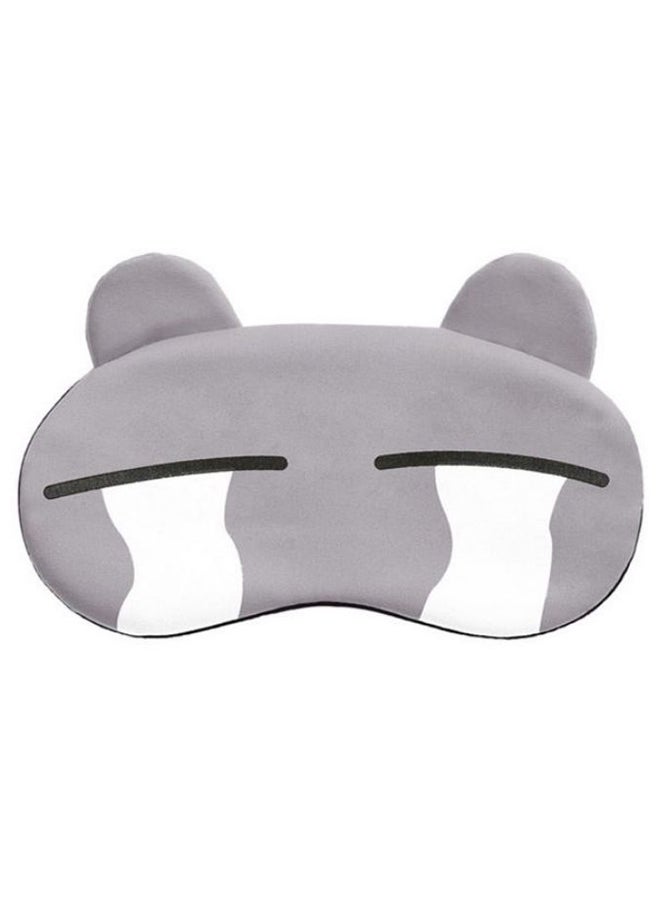 قناع عين للنوم بتصميم كرتوني مرح رمادي / أبيض / أسود