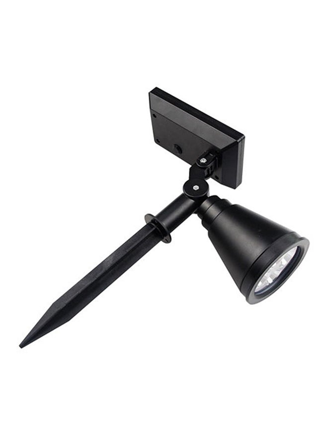 YWXLight - 2-In-1 Waterproof 4 Led Solar Spotlight Black 18x9x15centimeter - Image 1