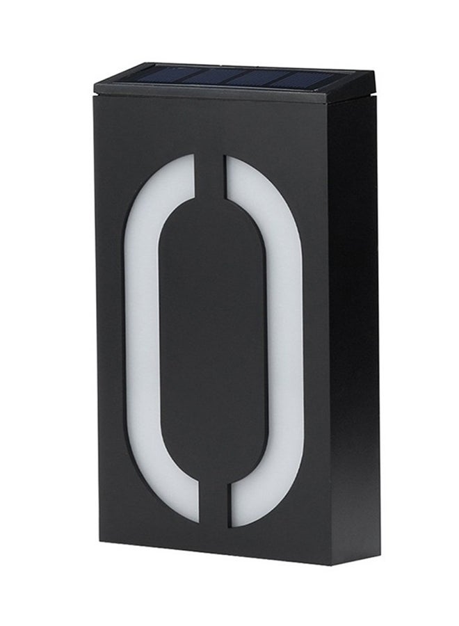 YWXLight Lamp House Number Porch Lights with Solar Pannel Black/White 21x12x12centimeter - Image 1