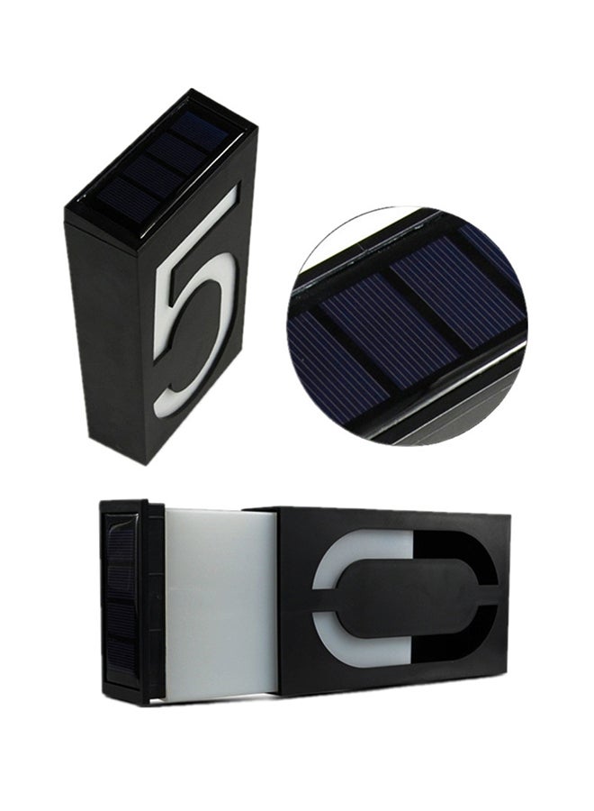 YWXLight Lamp House Number Porch Lights with Solar Pannel Black/White 21x12x12centimeter - Image 2