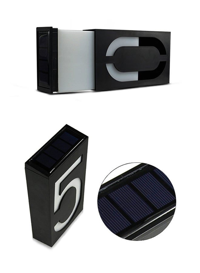 Lamp House Number Porch Lights With Solar Pannel Black/White 21x12x12centimeter - v1579694305/N29240682A_2