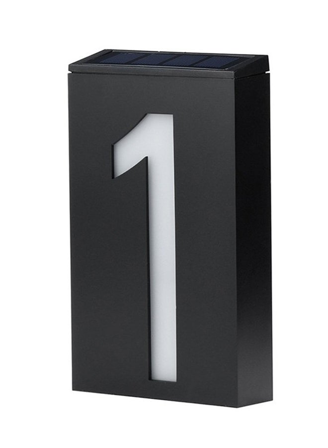 YWXLight - Lamp House Number Porch Lights With Solar Pannel Black/White 21x12x12centimeter - Image 1
