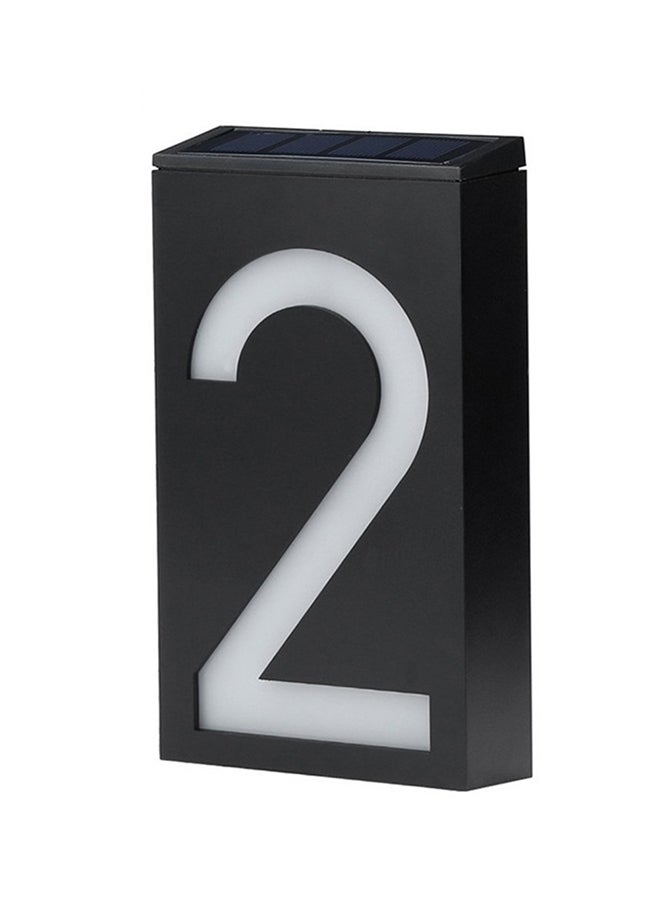 Lamp House Number Porch Lights With Solar Pannel Black/White 21x12x12cm - v1579694309/N29240688A_1