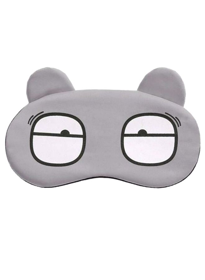 قناع العين للنوم بتصميم كرتوني مضحك رمادي / أبيض / أسود