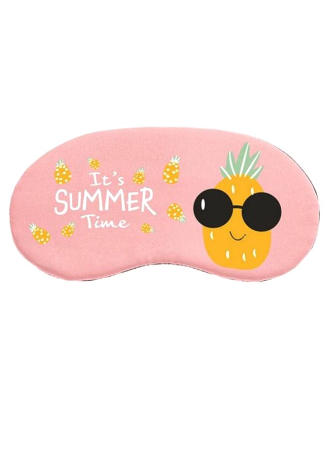 Pineapple It's Summer Time Print Sleeping Eye Mask Multicolour 