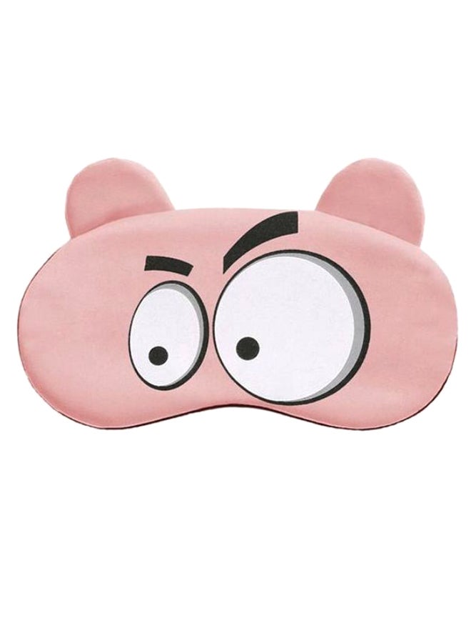 قناع العين للنوم بتصميم كرتوني مضحك وردي / أسود/ أبيض