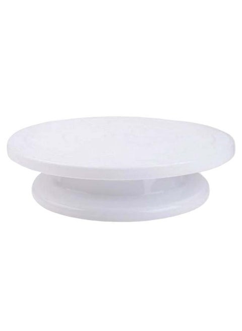 Rotating Turntable Decorative Cake Stand White 11inch