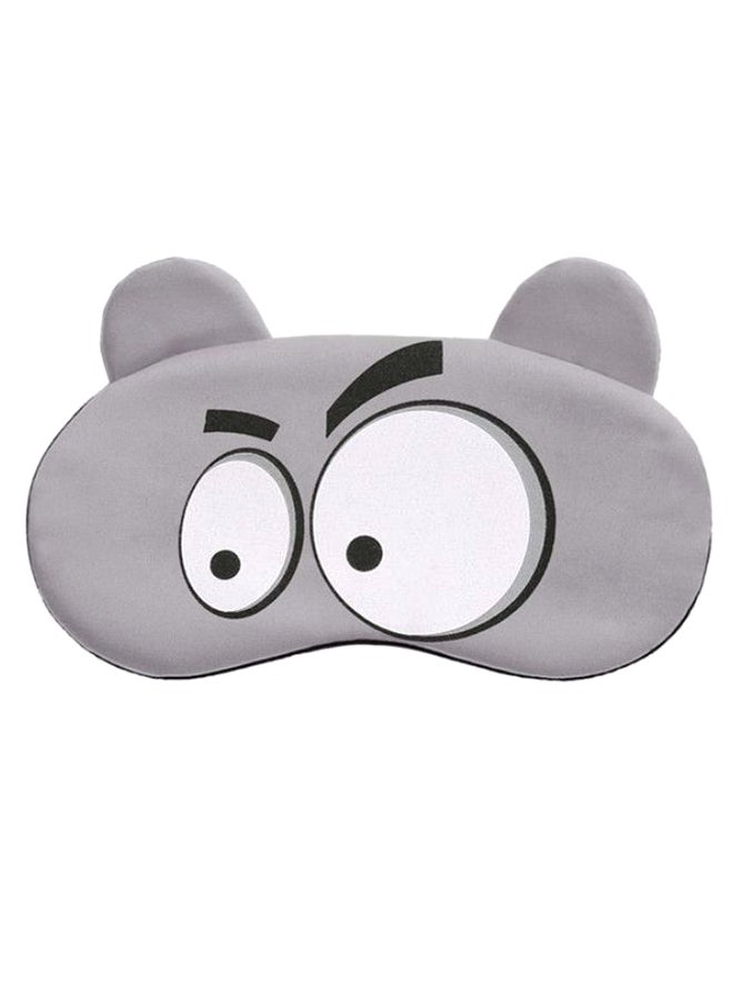 قناع العين للنوم بتصميم كرتوني مضحك رمادي / أبيض / أسود