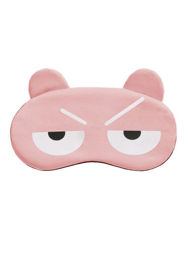 Angry Funny Cartoon Sleeping Eye Mask Pink/Black/White 