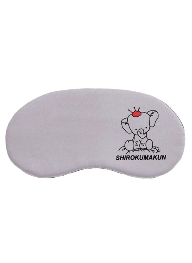 Elephant Shirokumakun Print Sleeping Eye Mask Grey/Black/Red
