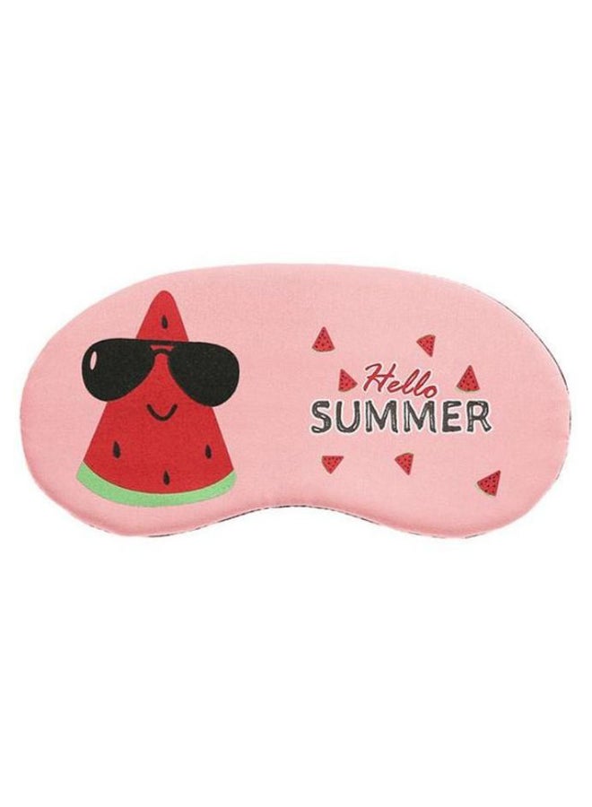 قناع للعين للنوم بطبعة بطيخ وعبارة "Hello Summer" متعدد الألوان 