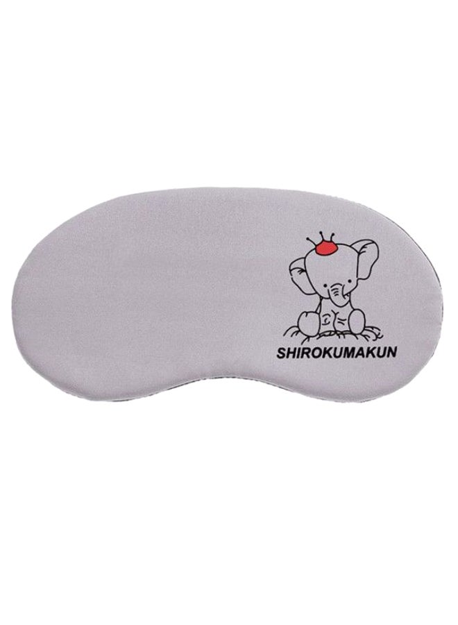 Elephant Shirokumakun Print Sleeping Eye Mask Grey/Black/Red