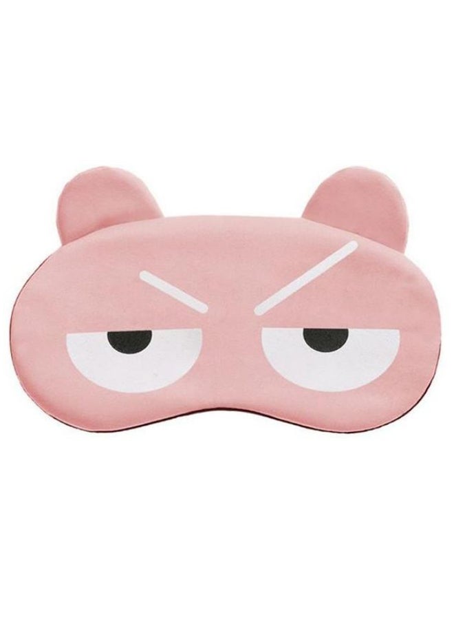 Angry Funny Cartoon Sleeping Eye Mask Pink/Black/White 